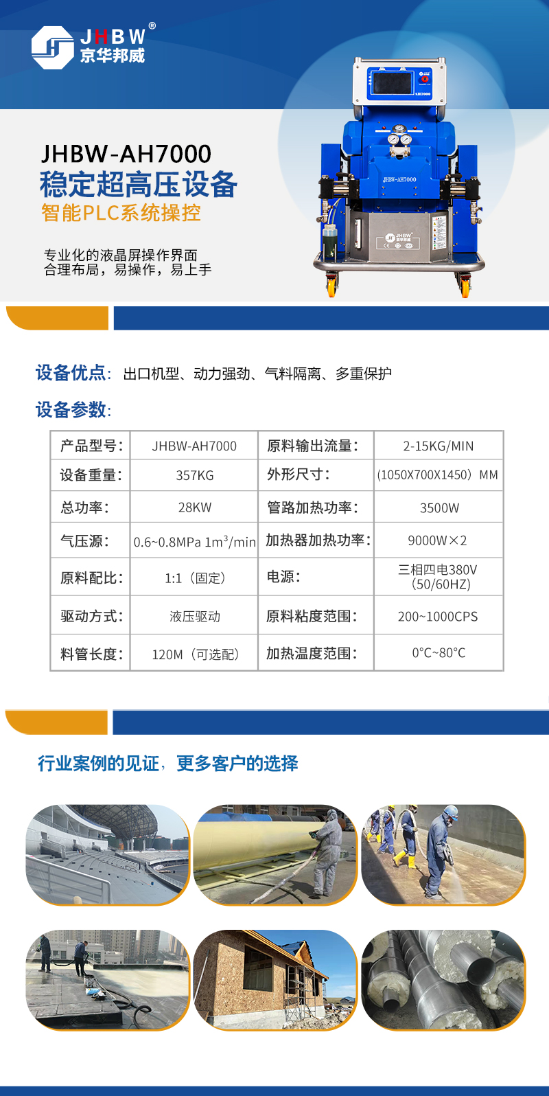 穩(wěn)定超高壓聚氨酯聚脲設(shè)備AH7000 穩(wěn)定超高壓聚氨酯聚脲設(shè)備AH7000